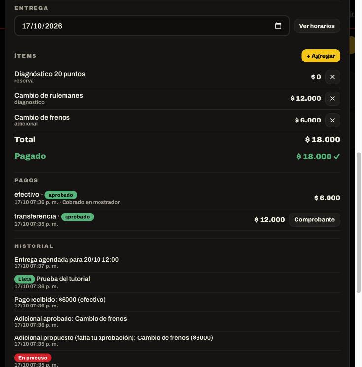 Agendá la entrega